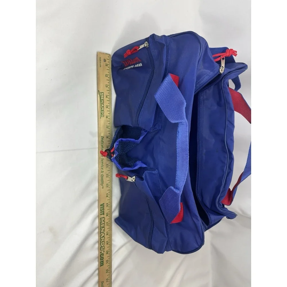 Wilson Vintage Duffle Bag Sports Gear Blue W/Original Tags- Multi Compartments
